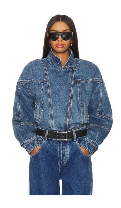 Ronny Kobo Caprice Jacket In Light Wash Blue