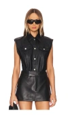 Ronny Kobo Carlyle Bodysuit In Jet Black