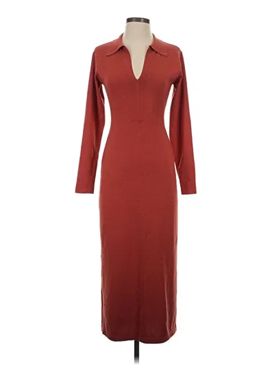 Pre-owned Ronny Kobo Casual Dress In Burgundy