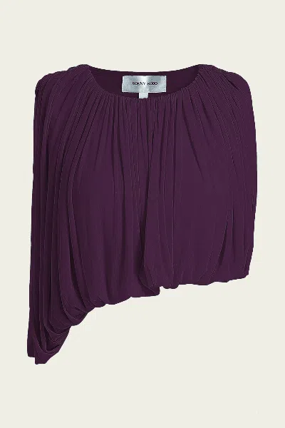Ronny Kobo Chelly Top In Dark Plum In Purple