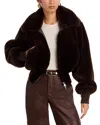 Ronny Kobo Clemence Faux Fur Jacket In Black
