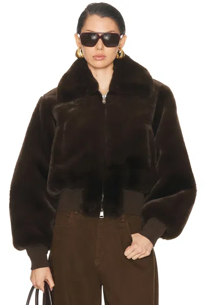 RONNY KOBO CLEMENCE FAUX FUR JACKET