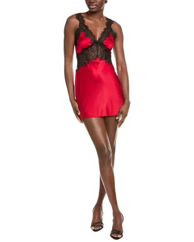 Ronny Kobo Cleo Silk-blend Mini Dress In Red