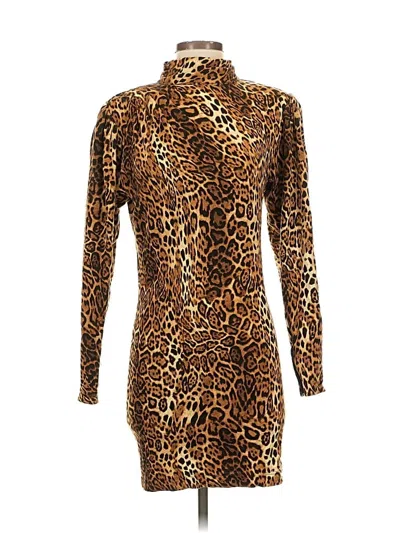 Pre-owned Ronny Kobo Cocktail Dress In Brown