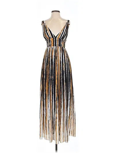 Pre-owned Ronny Kobo Cocktail Dress In Brown