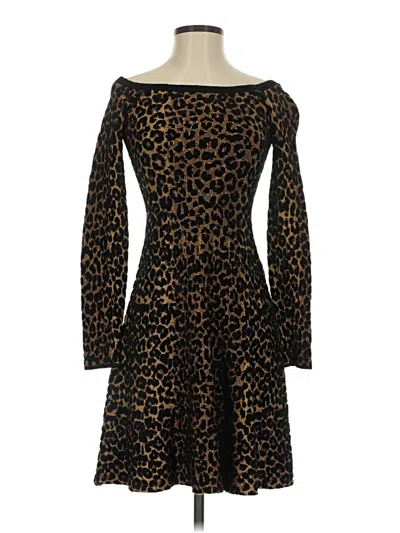Pre-owned Ronny Kobo Cocktail Dress In Brown