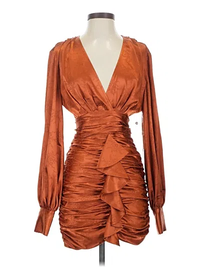 Pre-owned Ronny Kobo Cocktail Dress In Orange