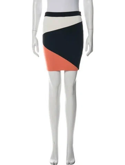 Pre-owned Ronny Kobo Colorblock Pattern Skirt In Multi