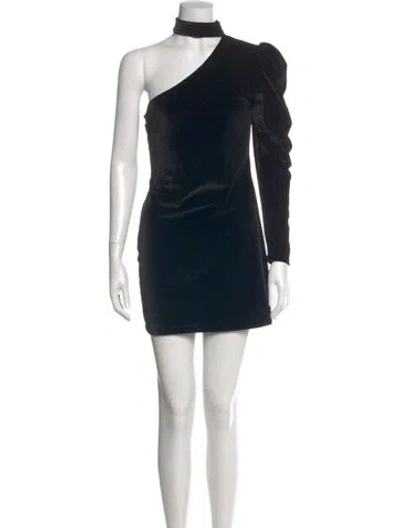 Pre-owned Ronny Kobo Cowl Neck Mini Dress In Black