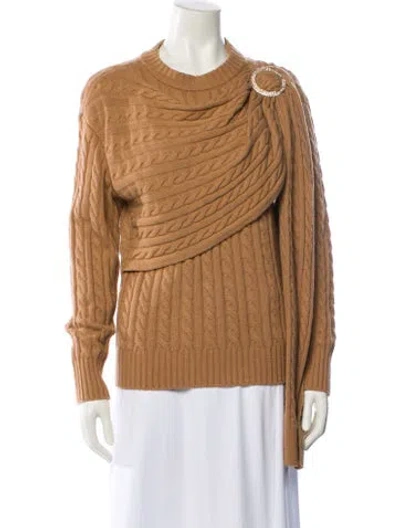Pre-owned Ronny Kobo Cowl Neck Sweater In Brown