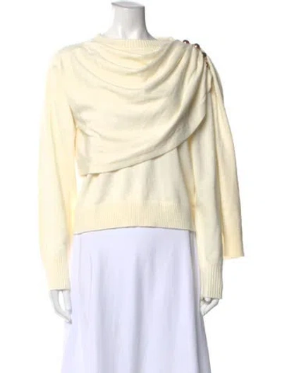 Pre-owned Ronny Kobo Cowl Neck Sweater In Neutral