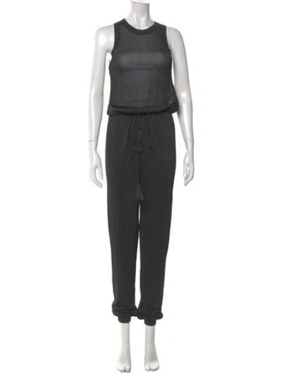 Pre-owned Ronny Kobo Crew Neck Jumpsuit In Blue