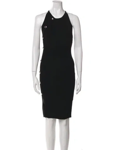 Pre-owned Ronny Kobo Crew Neck Knee-length Dress W/ Tags In Black