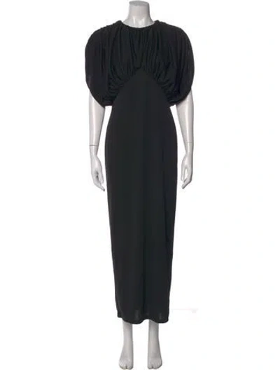 Pre-owned Ronny Kobo Crew Neck Long Dress In Black