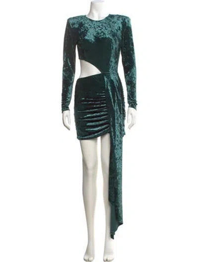 Pre-owned Ronny Kobo Crew Neck Long Dress In Green