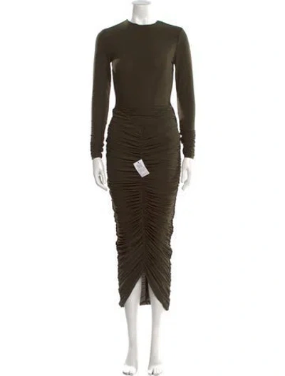 Pre-owned Ronny Kobo Crew Neck Long Dress W/ Tags In Green