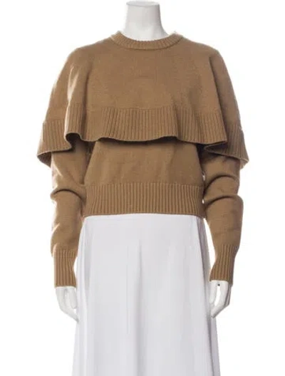 Pre-owned Ronny Kobo Crew Neck Long Sleeve Sweatshirt In Brown