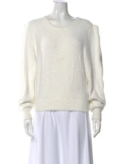 Pre-owned Ronny Kobo Crew Neck Long Sleeve Sweatshirt In White