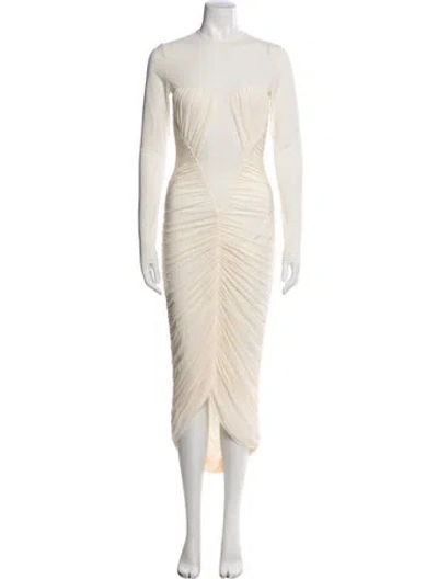 Pre-owned Ronny Kobo Crew Neck Midi Length Dress W/ Tags In Neutral