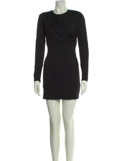Pre-owned Ronny Kobo Crew Neck Mini Dress In Black