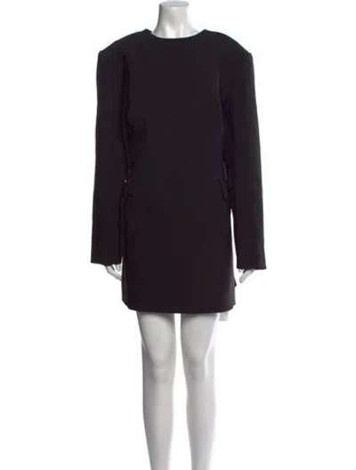 Pre-owned Ronny Kobo Crew Neck Mini Dress In Black
