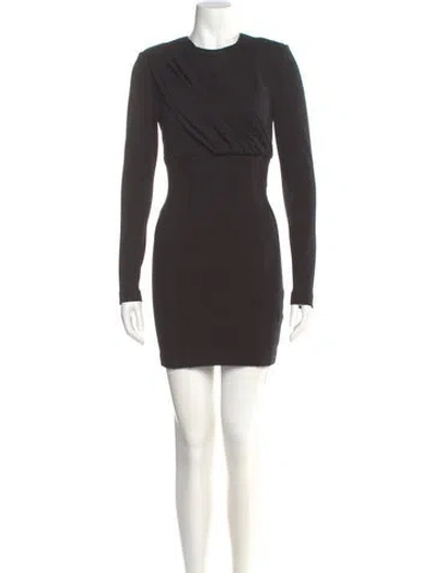 Pre-owned Ronny Kobo Crew Neck Mini Dress In Gray