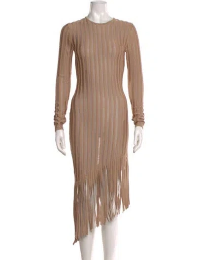 Pre-owned Ronny Kobo Crew Neck Mini Dress W/ Tags In Neutral