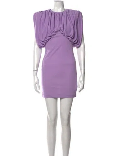 Pre-owned Ronny Kobo Crew Neck Mini Dress W/ Tags In Purple