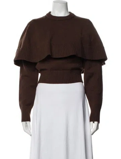 Pre-owned Ronny Kobo Crew Neck Sweater In Brown