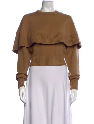 Pre-owned Ronny Kobo Crew Neck Sweater In Brown