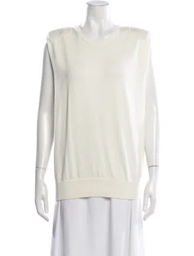 Pre-owned Ronny Kobo Crew Neck Sweater In Neutral