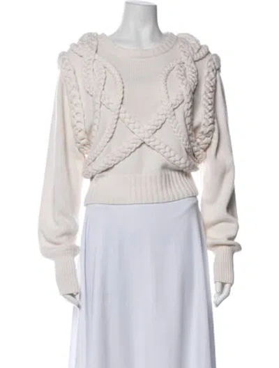 Pre-owned Ronny Kobo Crew Neck Sweater In Neutrals