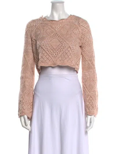 Pre-owned Ronny Kobo Crew Neck Sweater In Pink