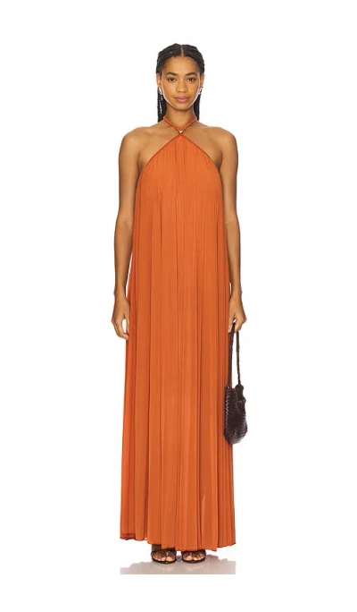 Ronny Kobo Crystal Dress In Orange