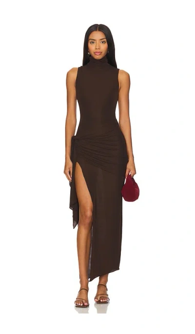 Ronny Kobo Crystal Dress In Brown