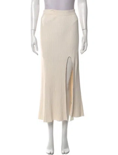 Pre-owned Ronny Kobo Cutout Accent Long Skirt In Neutral
