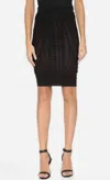 Ronny Kobo Dashee Military Pointelle Bandage Skirt In Black In Black