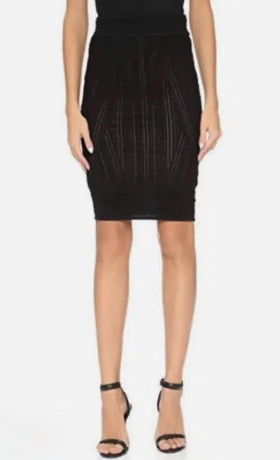 Ronny Kobo Dashee Military Pointelle Bandage Skirt In Black