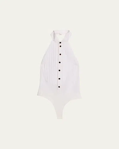 Ronny Kobo Delilah Bodysuit In White