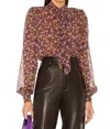 Ronny Kobo Demi Top In Rhubarb/orchid Multi In Multi