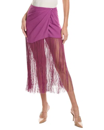 Ronny Kobo Dinamara Fringe Skirt In Purple