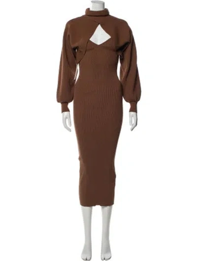 Pre-owned Ronny Kobo Dress Set In Brown