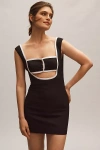 Ronny Kobo Egon Bandeau Stretch Mini Dress In Black