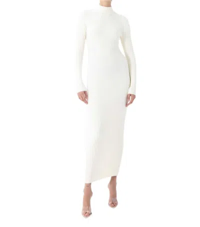 Ronny Kobo Elias Knit Dress In Pearl In White