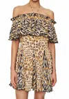 Ronny Kobo Esmi Mini Dress In Mixed Zebra Cheetah Print In Multi
