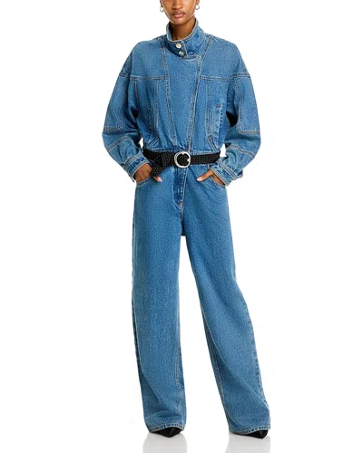 Ronny Kobo Eugene Denim Jumpsuit In Light Wash Blue