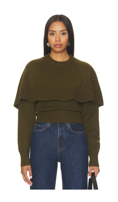Ronny Kobo Evian Knit Sweater In Green