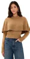 Ronny Kobo Evian Knit Top Camel In Brown