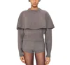 Ronny Kobo Evian Knit Top In Gray