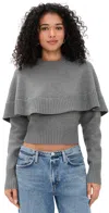 Ronny Kobo Evian Knit Top Grey In Gray